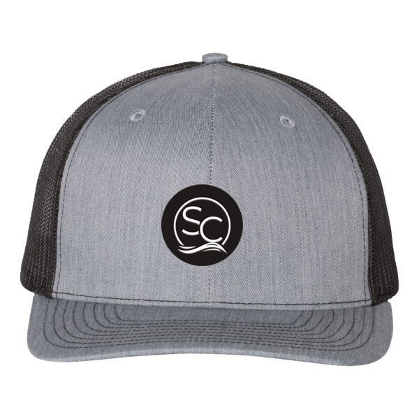 Shore Church (Black Stained Leather Patch with Printed Logo)  - Snapback Trucker Cap - Snapback Trucker Cap Thumbnail
